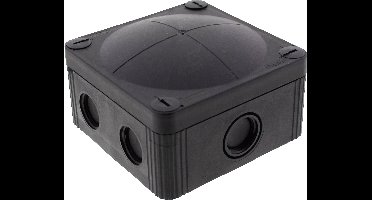 Wiska COMBI 407/5/S Aftakkast (l x b x h) 95 x 95 x 60 mm Zwart (RAL 9005) IP66/IP67 1 stuk(s)