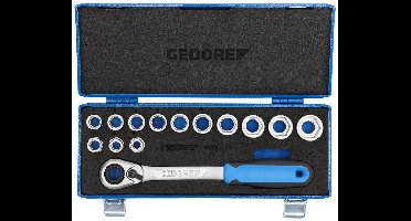 Dopsleutelset 19 SKU-20 14-delig 1/2 inch sleutelwijdtes 10-24 mm aantal tanden