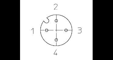 Lutronic 1067 Sensor/actuator connector, geassembleerd M12 Aantal polen (sensoren): 4 Koppeling, recht 2.00 m 1 stuk(s)