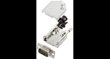 encitech DTZK09-HDP15-W-K 6355-8012-01 D-sub male connectorset 180 ° Aantal polen: 15 Soldeerkelk 1 stuk(s)