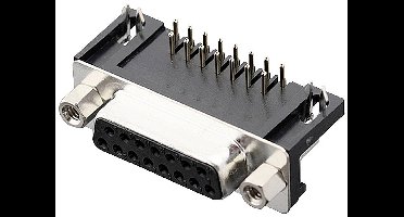 encitech DRB-15F-TBG-110 2103-2100-12 D-sub female connector 90 ° Aantal polen: 15 Soldeerpennen 1 stuk(s) Tray