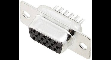 encitech HDS-15-F-T-B-S 2101-0300-11 D-sub female connector 180 ° Aantal polen: 15 Soldeerkelk 1 stuk(s) Tray