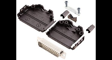 encitech DPPK25-BK-DBP-W-K 6355-8001-03 D-sub male connectorset 180 ° Aantal polen: 25 Soldeerkelk 1 stuk(s)