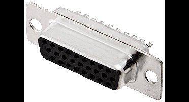 encitech HDS-26-F-T-B-S 2101-0300-12 D-sub female connector 180 ° Aantal polen: 26 Soldeerkelk 1 stuk(s) Tray