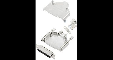 TRU COMPONENTS TCMHDM25DMSK 7709744 D-sub female connectorset 180 ° Aantal polen: 25 Soldeerkelk 1 stuk(s)