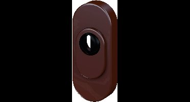 Basi 1200-0003 Beveiligingsrozet met cilinderafdekking RVS, Bruin