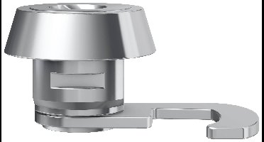 Basi 9000-1358 Hendelslot Zilver