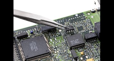 TOOLCRAFT TO-5861043 Precisiepincet 1 stuks 5a SA Spits, zeer slank, extra fijn, Sikkelspits, scheef 30° 120 mm