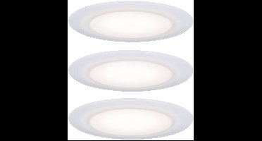 Paulmann LED-inbouwlamp voor badkamer Set van 3 stuks 15 W Satijn, Wit
