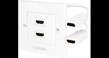 LogiLink AH0015 HDMI Adapter [1x HDMI-bus - 2x HDMI-bus] Wit 0 m