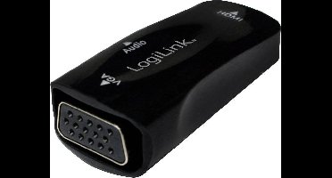LogiLink CV0108 Adapter [1x HDMI-bus - 1x VGA-bus] Zwart