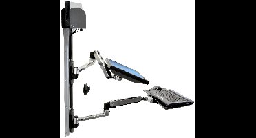 Ergotron LX Wall Mount System Small CPU Holder Monitor-wandbeugel Aantal monteerbare displays: 1 Display(s) 25,4 cm (10) - 81,3 cm (32) Aluminium In hoogte