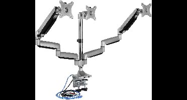 ICY BOX IB-MS505-TI, Monitorständer mit Tischhalterung f. 3 Monitore bis zu 32'' (81 cm) Monitor-tafelbeugel Aantal monteerbare displays: 3 Display(s) 81,3 cm