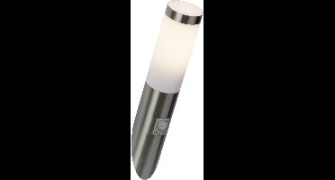 Brilliant Chorus 43697/82 Buitenlamp met bewegingsmelder (wand) LED E27 10 W RVS