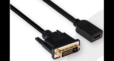 club3D CAC-1211 DVI-kabel DVI / HDMI Adapterkabel DVI-D 24+1-polige stekker, HDMI-A-bus 2.00 m Zwart