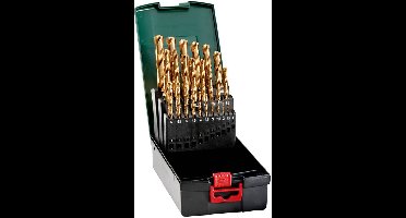 Metabo 627191000 Metaal-spiraalboorset 25-delig 1 mm, 1.5 mm, 2 mm, 2.5 mm, 3 mm, 3.5 mm, 4 mm, 4.5 mm, 5 mm, 5.5 mm, 6 mm, 6.5 mm, 7 mm, 7.5 mm, 8 mm, 8.5 mm,