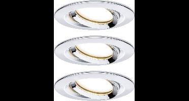 Paulmann Nova Plus Inbouwlamp voor badkamer Set van 3 stuks LED LED 20.4 W IP65 Chroom