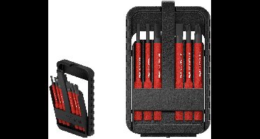 Wiha Wisselklingset 6-delig Plat, Kruiskop Pozidriv, Kruiskop Phillips VDE