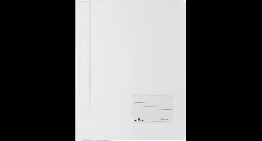 Durable DURALUX 268002 Snelhechtmap Wit DIN A4+ Etiketvenster (90 x 57 mm), Scheurbescherming, Binnentas (achterkant)