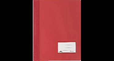 Durable DURALUX 268003 Snelhechtmap Rood DIN A4+ Etiketvenster (90 x 57 mm), Scheurbescherming, Binnentas (achterkant)