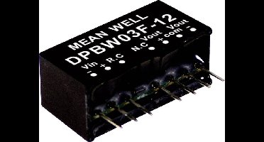 MEAN WELL DPBW03G-12 DC/DC-convertermodule 125 mA 3 W Aantal uitgangen: 2 x Inhoud 1 stuk(s)