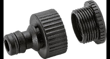 Kärcher Home & Garden 2.645-007.0 Kärcher 2.645-007.0, Schwarz Kunststof Kraanaansluiting Steekkoppeling, 25 mm (1) binnendraad, 24,2 mm (3/4) binnendraad Set