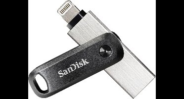 SanDisk iXpand™ Flash Drive Go USB-stick smartphone/tablet Zwart, Zilver 64 GB USB-A 3.2 Gen 1, Apple Lightning