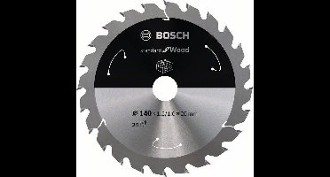 Bosch Accessories Bosch Power Tools 2608837671 Hardmetaal-cirkelzaagblad 140 x 20 mm Aantal tanden: 24 1 stuk(s)