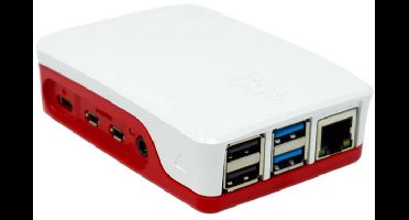 Raspberry Pi® ALLNET - Raspberry Pi 4 Zubehör - offizielles Gehäuse rot/weiß fuer 4 SBC-behuizing Geschikt voor model: Raspberry Pi® 4 B Rood, Wit