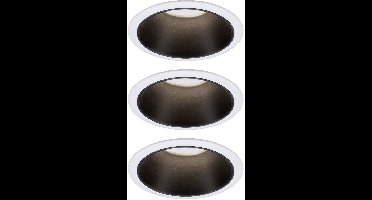 Paulmann 93402 Cole Coin Inbouwlamp Set van 3 stuks LED 6 W Wit, Zwart