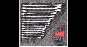 Gedore RED 3301700 R22250001 Steek-ringratelsleutelset Sleutelbreedte (metrisch) 07 - 29 mm