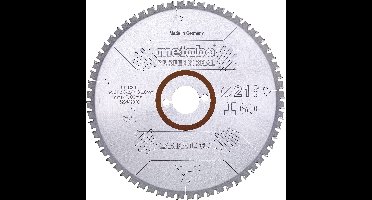 Metabo LAMINATE CUT PROFESSIONAL 628442000 Cirkelzaagblad 216 x 30 x 1.8 mm Aantal tanden: 60 1 stuk(s)