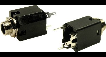 Cliff FM6703 Jackplug 6,35 mm Bus, inbouw verticaal Aantal polen: 3 Stereo 1 stuk(s)