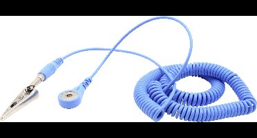 Quadrios ESD-aardingskabel 3.60 m Drukknop 4 mm, Stekker, Krokodilklem