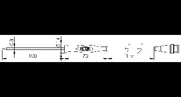 Greisinger GF1T-E3-B-BNC Insteeksensor -70 tot +250 °C Sensortype Pt1000