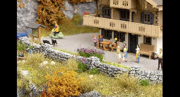 NOCH 0058280 H0 Muur met metselwerk Graniet