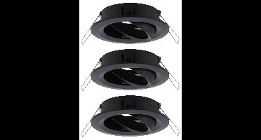 Paulmann 92487 EBL Choose Inbouwring Set van 3 stuks 10 W Zwart (mat)