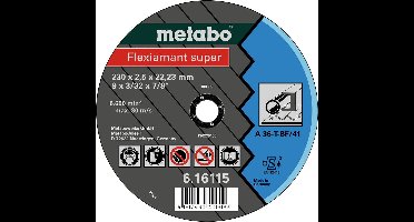 Metabo 616103000 Doorslijpschijf gebogen 230 mm 25 stuk(s) Metaal