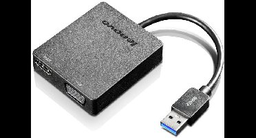 Lenovo USB, Monitor Adapter [1x USB 3.2 Gen 1 stekker A (USB 3.0) - 1x HDMI-bus, VGA-bus] Universal USB 3.0 to VGA/HDMI Adapter 207 m