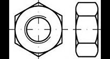 TOOLCRAFT TO-6855540 Zeskantmoeren M6 DIN 555 Kunststof 100 stuk(s)