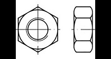 TOOLCRAFT TO-6861090 Zeskantmoeren M2.5 DIN 934 RVS V2A A2 100 stuk(s)