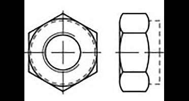 TOOLCRAFT TO-6864606 Zeskantmoeren M4 DIN 985 Staal Verzinkt 100 stuk(s)