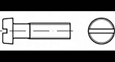 TOOLCRAFT TO-6865452 Cilinderkopschroef M2 4 mm Sleuf RVS V4A A4 200 stuk(s)