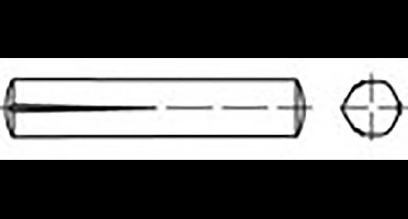 TOOLCRAFT TO-6865860 Conische kerfpaspen RVS A1 100 stuk(s)