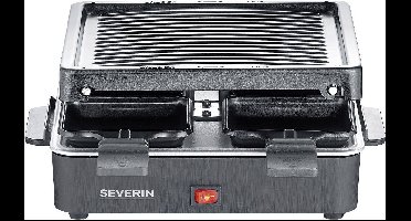 Severin 2370 Gourmetstel Anti-aanbaklaag, 4 pannen, Grillfunctie Zwart