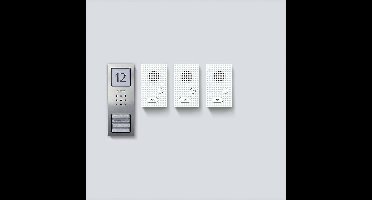 Siedle SET CAB 850-3 E/W Infoveld voor Deurintercom Kabelgebonden Zilver, Wit