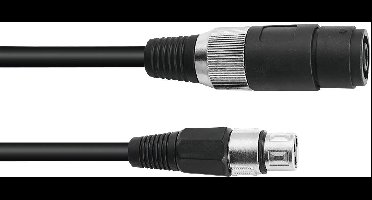 Omnitronic 3022050N XLR Verbindingskabel [1x XLR-stekker 3-polig - 1x XLR-bus 3-polig] 5.00 m Zwart