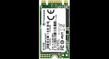 Transcend MTE452T 512 GB NVMe/PCIe M.2 SSD 2242 harde schijf M.2 NVMe PCIe 3.0 x2 Industrial TS512GMTE452T