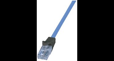 LogiLink CPP010 RJ45 Netwerkkabel, patchkabel CAT 6A U/UTP 10 m Blauw Vlambestendig, Halogeenvrij, Met anti-kniktule, Snagless, Vergulde steekcontacten 1