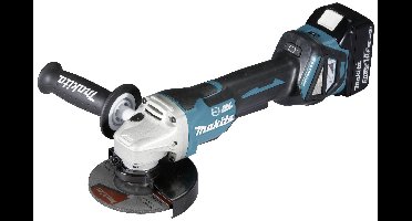 Makita DGA517RTJ DGA517RTJ Haakse accuslijper 125 mm Incl. 2 accus, Incl. lader 18 V 5 Ah